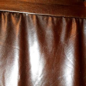 Faux Leather Material Pencil Skirt - L